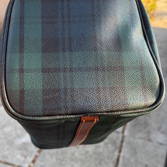 VINTAGE Ralph Lauren Green Plaid Speedy/Boston Medium Size Handbag - Picture 7 of 16